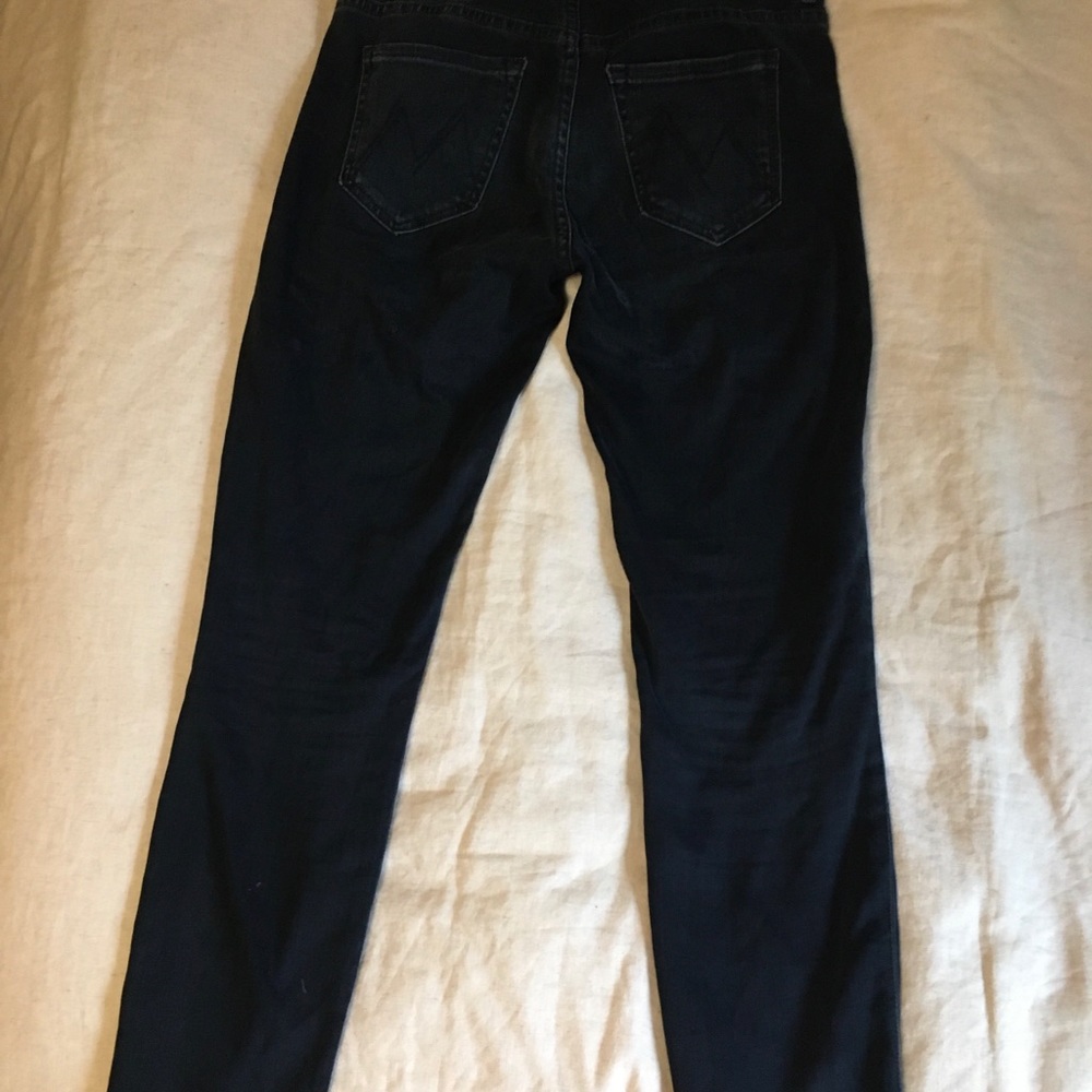 MOTHER faded black denim jeans